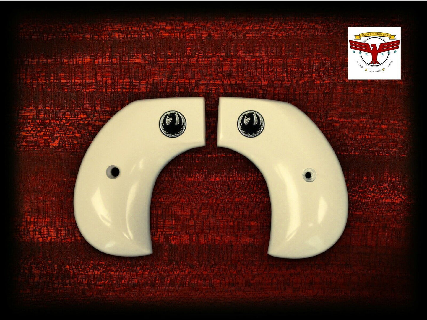 RUGER BIRDSHEAD VAQUERO, NEW VAQUERO, & WRANGLER GRIPS ~ MT WHITE IVORY QR