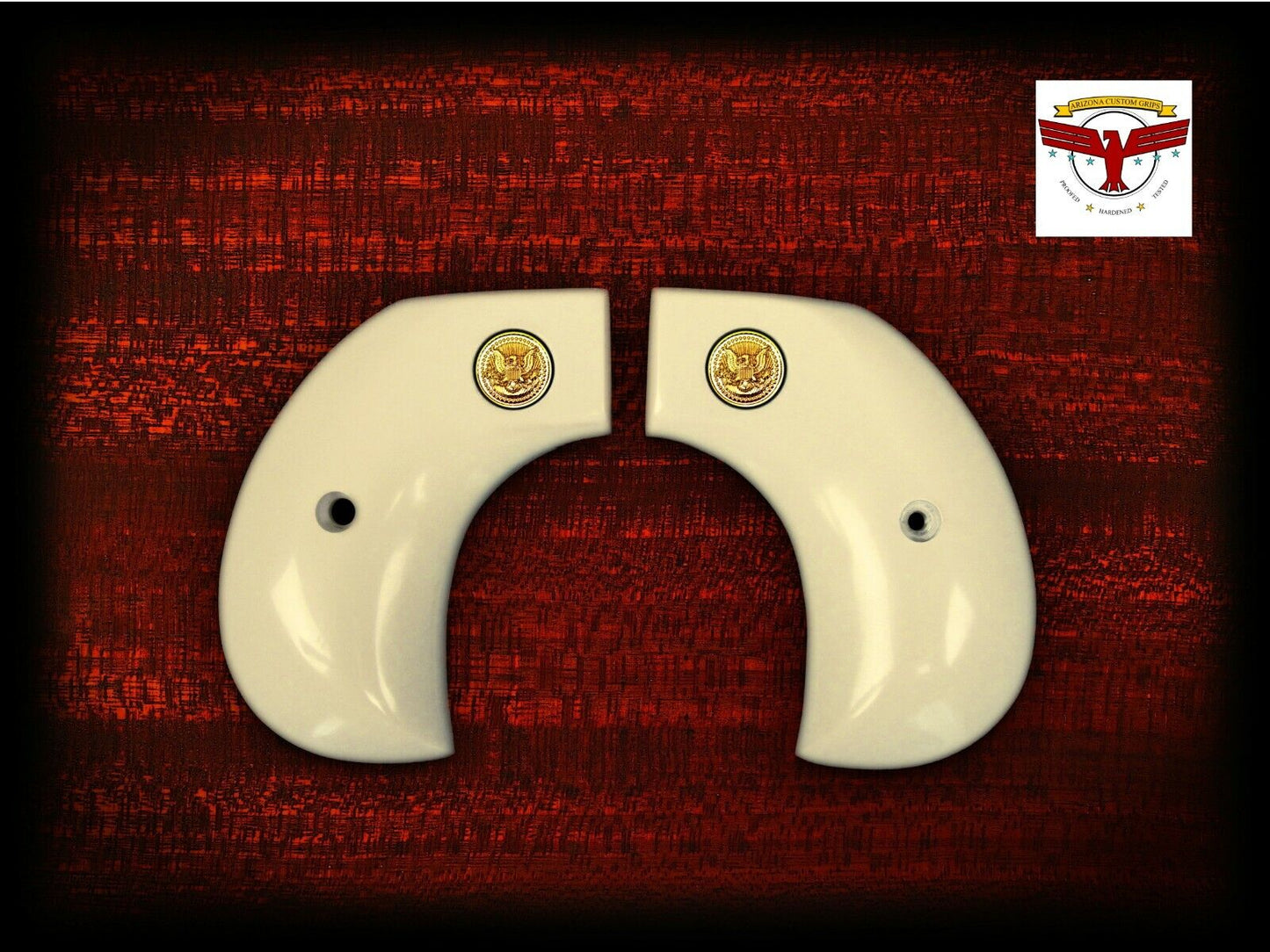 RUGER BIRDSHEAD VAQUERO, NEW VAQUERO, & WRANGLER GRIPS ~ MT WHITE IVORY QR