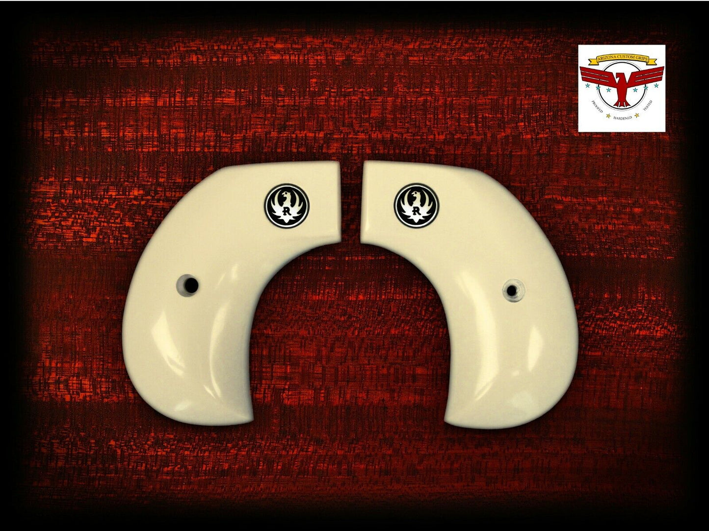RUGER BIRDSHEAD VAQUERO, NEW VAQUERO, & WRANGLER GRIPS ~ MT WHITE IVORY QR
