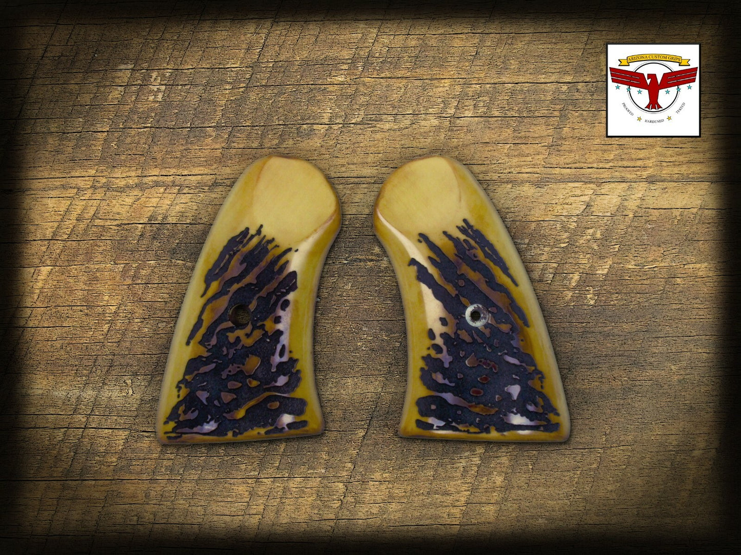 UBERTI SCHOFIELD AGED STAG GRIPS CIMARRON NAVY ARMS STOEGER TAYLORS SCOFIELD