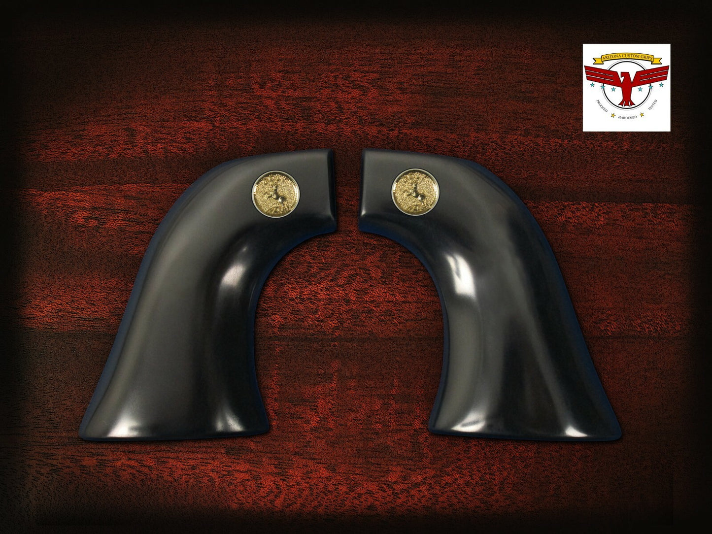 PIETTA FRONTIER, PISTOLERO, GREAT WESTERN II 2 MAGNA-TUSK GRIPS ~ 1P BLACK IVORY