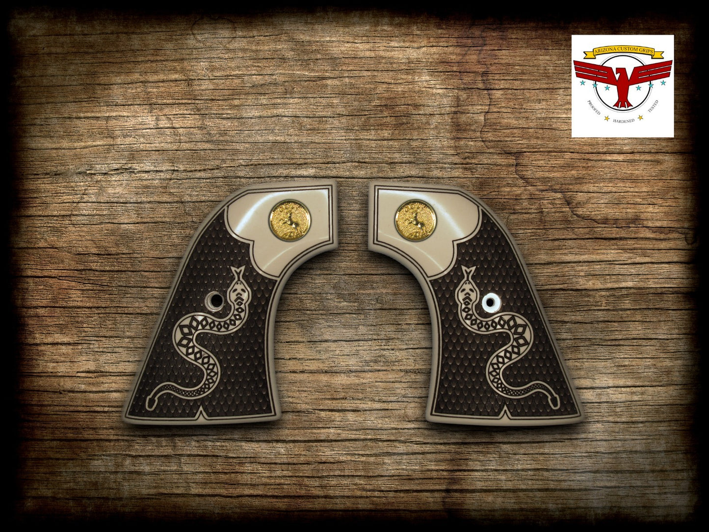 TAURUS DEPUTY SAA STYLE GRIPS ~ MAGNA-TUSK™ Rattlesnake