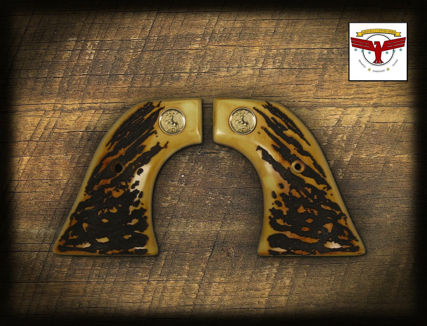 HAWES WESTERN MARSHAL ~ MAGNA-TUSK™ AGED STAG GRIPS