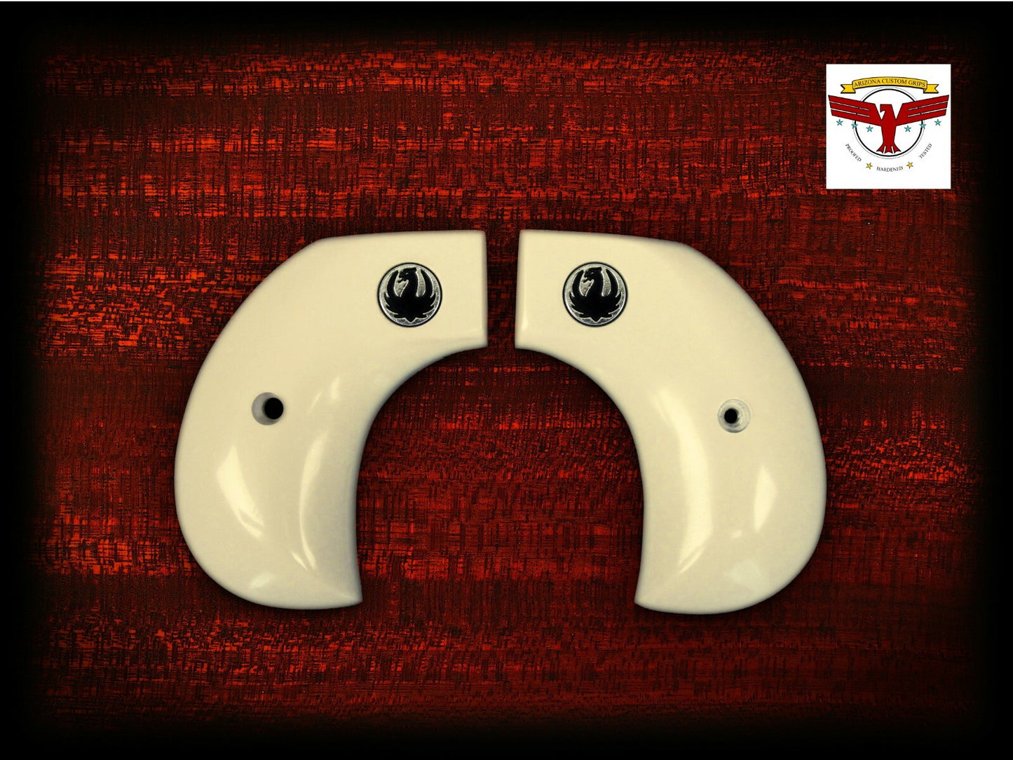 RUGER BIRDSHEAD VAQUERO, NEW VAQUERO, & WRANGLER GRIPS ~ MT WHITE IVORY QR
