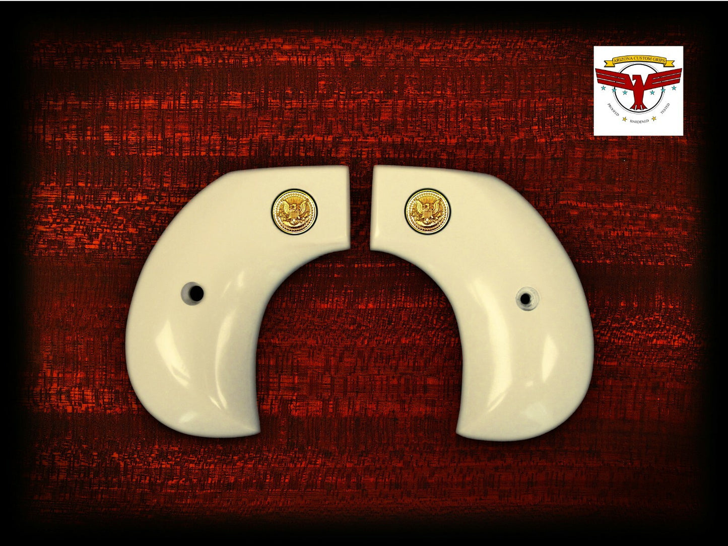 RUGER BIRDSHEAD VAQUERO, NEW VAQUERO, & WRANGLER GRIPS ~ MT WHITE IVORY QR