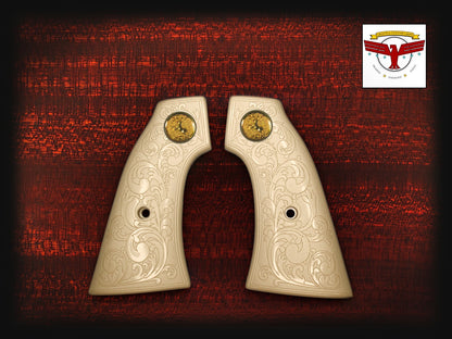 HENRY BIG BOY or GOLDEN BOY REVOLVER GRIPS ~ MAGNA-TUSK™ WHITE IVORY SCROLL