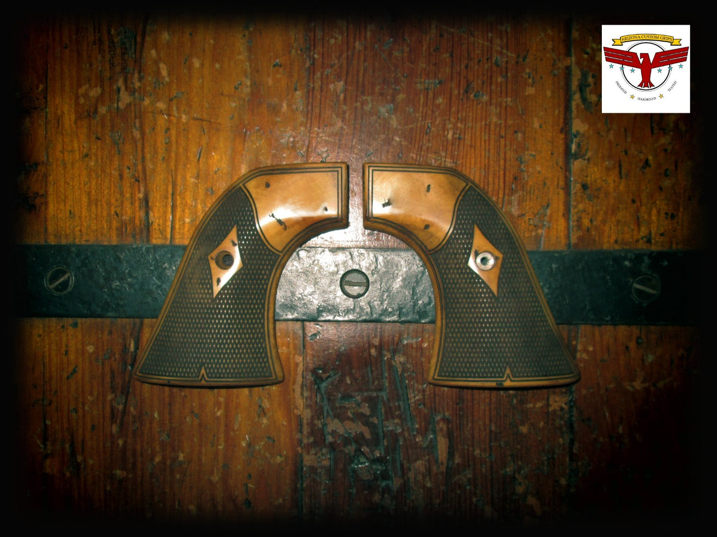 RUGER PRE-1963 MAGNA-TUSK™ BLACKHAWK & SINGLE SIX GRIPS ~  AGED DIST IVORY CHECK