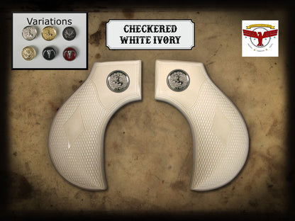 PIETTA THUNDERBALL El Malo 2 1851 1860 Yank Navy Army Snub  1P Check IVORY GRIPS