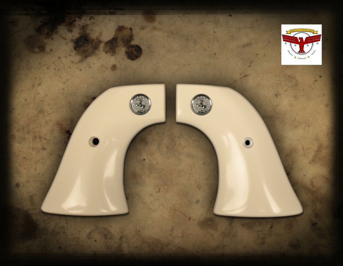 DENIX 1873 PEACEMAKER & CAVALRY REVOLVER GRIPS ~ MAGNA-TUSK™ WHITE IVORY - QR