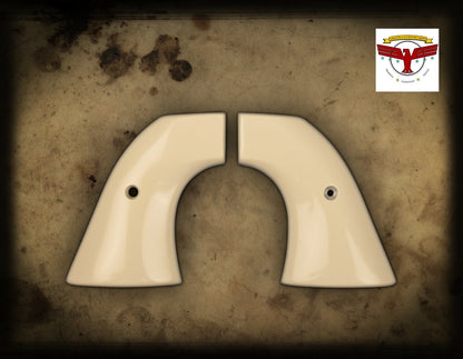 PIETTA FRONTIER, PISTOLERO, GREAT WESTERN II 2 MAGNA-TUSK GRIPS ~ 2P WHITE IVORY