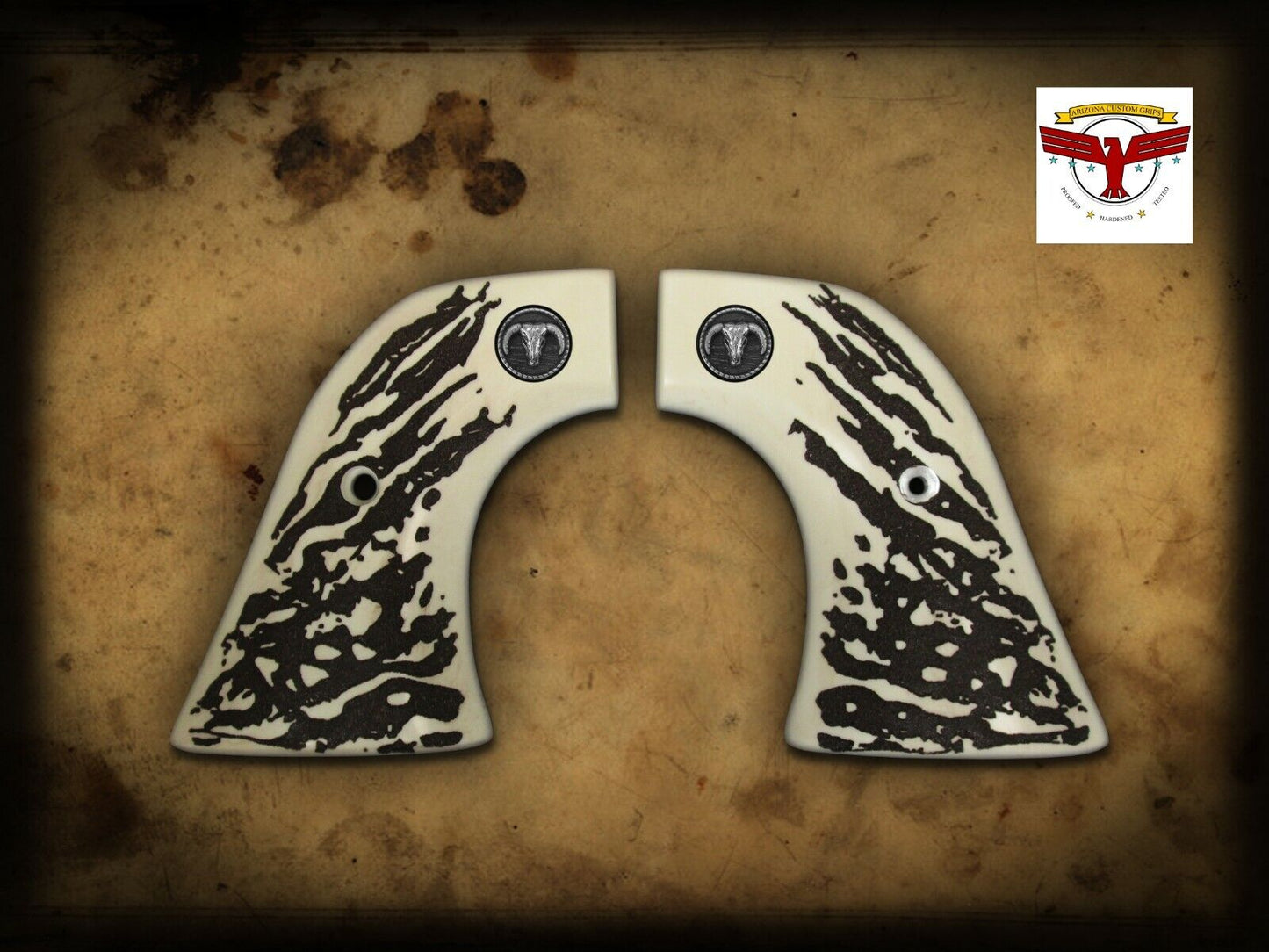 TAURUS DEPUTY SAA STYLE GRIPS ~ MAGNA-TUSK™ WHITE STAG