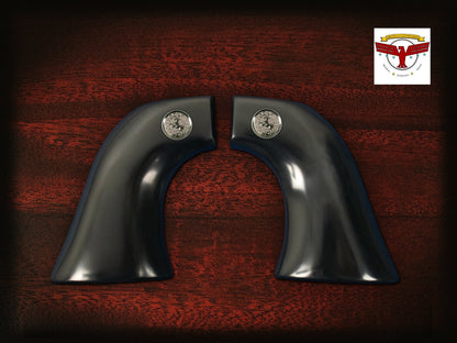 PIETTA FRONTIER, PISTOLERO, GREAT WESTERN II 2 MAGNA-TUSK GRIPS ~ 1P BLACK IVORY