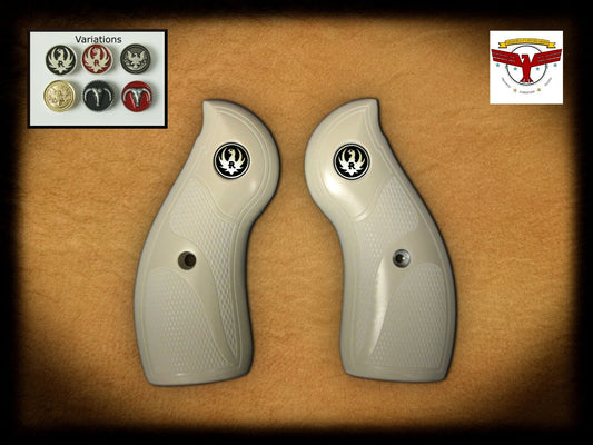 RUGER REDHAWK ROUND BUTT MAGNA-TUSK™ IVORY GRIPS ~ SERPENTINE CHECKERING
