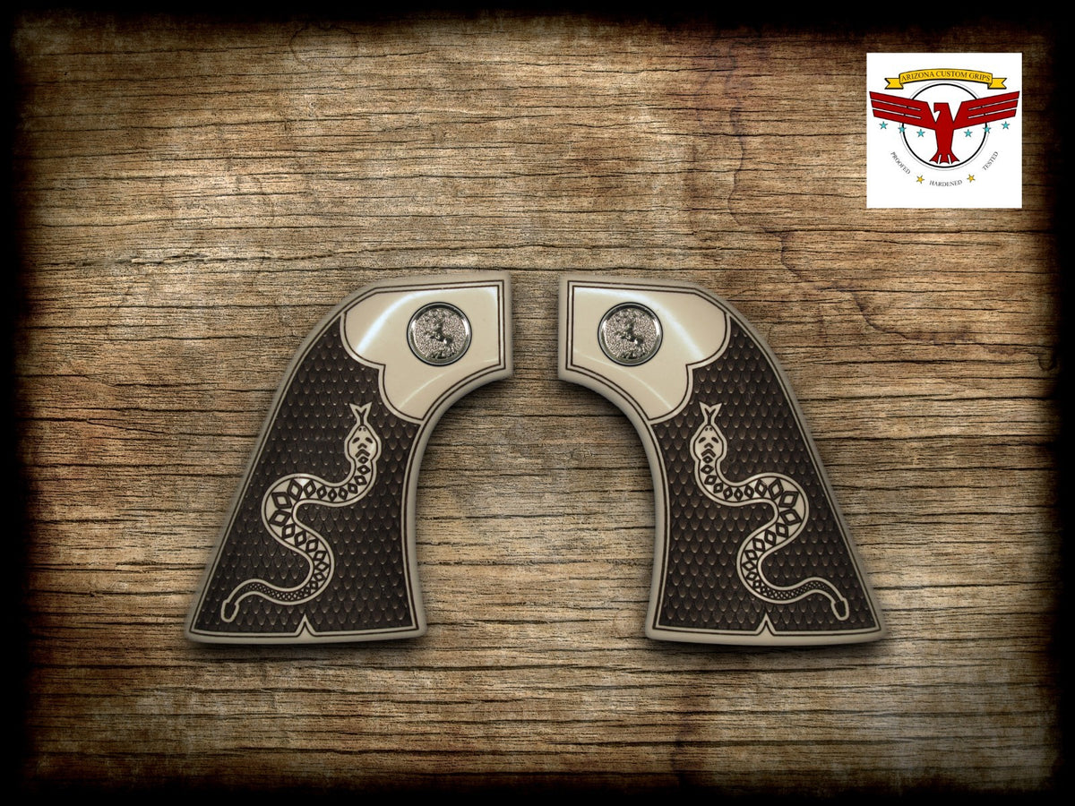 PIETTA FRONTIER, PISTOLERO, GREAT WESTERN II 2 MAGNA-TUSK GRIPS ~ 1P RATTLESNAKE