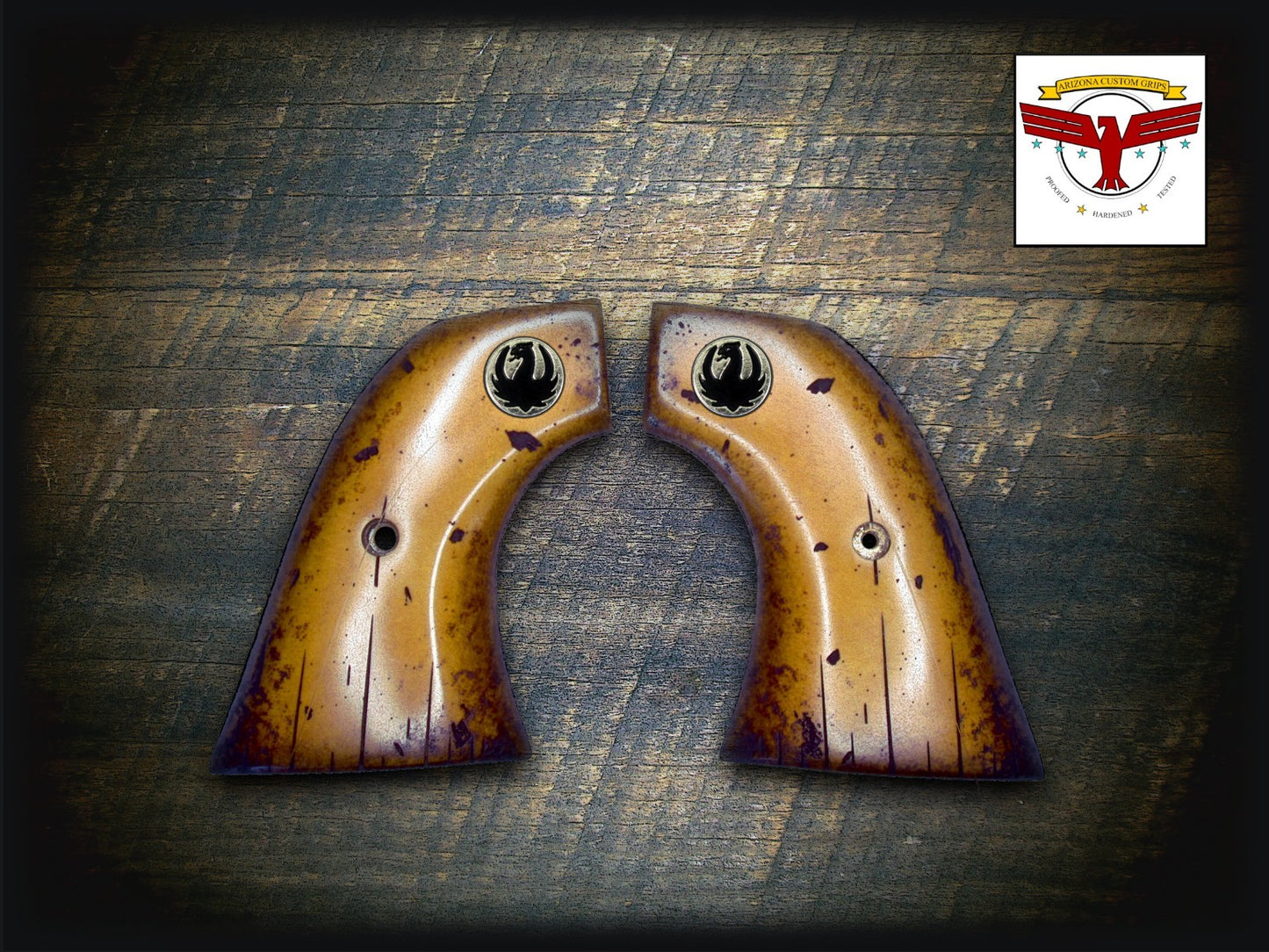RUGER .32 H&R Mag Single Six “Baby Vaquero” GRIPS ~ M.T. AGED DISTRESSED IVORY