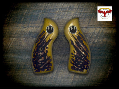 Round-Butt RUGER REDHAWK Magna-Tusk™ GRIPS ~ PREMIUM AGED STAG
