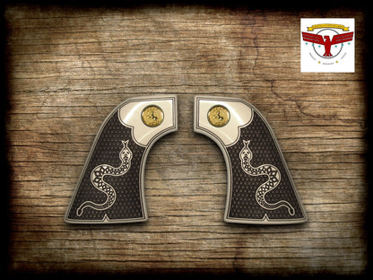 PIETTA 1860 ARMY PERCUSSION OR CARTRIDGE GUN GRIPS; 1P MAGNA-TUSK™ RATTLESNAKE