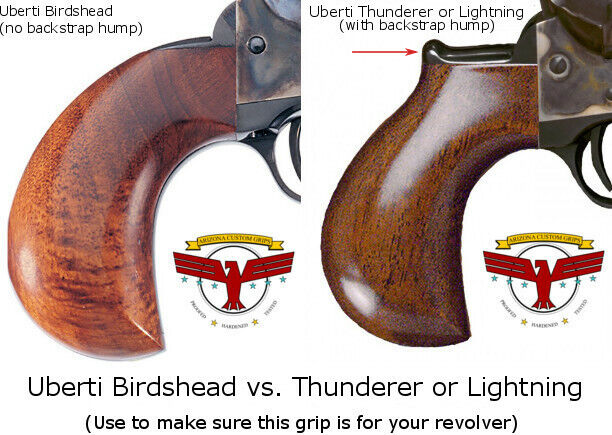 UBERTI BIRDSHEAD MAGNA-TUSK™ AGED STAG GRIPS ~ Cimarron Taylor's Cattleman, etc.