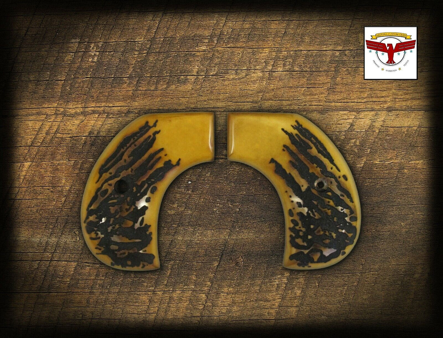 UBERTI BIRDSHEAD MAGNA-TUSK™ AGED STAG GRIPS ~ Cimarron Taylor's Cattleman, etc.