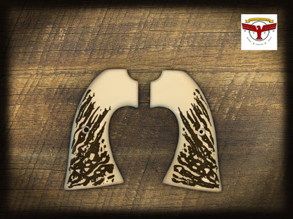 UBERTI BISLEY GRIPS ~ MAGNA-TUSK™ WHITE STAG ~ CATTLEMAN, CIMARRON, TAYLOR'S