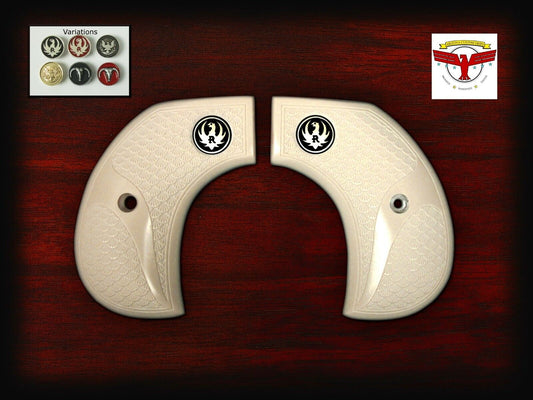 RUGER BIRDSHEAD VAQUERO, NEW VAQUERO, & WRANGLER GRIPS ~ MT FISHSCALE IVORY QR