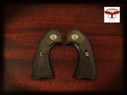 BERETTA STAMPEDE BISLEY GRIPS ~ MAGNA-TUSK™ BLACK IVORY CLASSIC CHECKERED