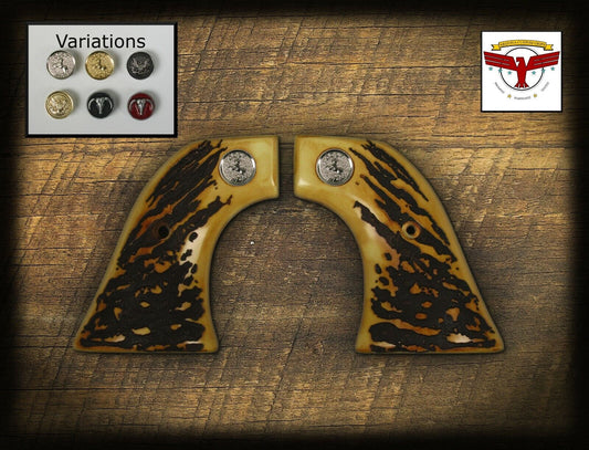 CHIAPPA SAA 1873-22 1873-17 KIMAR GRIPS ~ MAGNA-TUSK™ AGED STAG