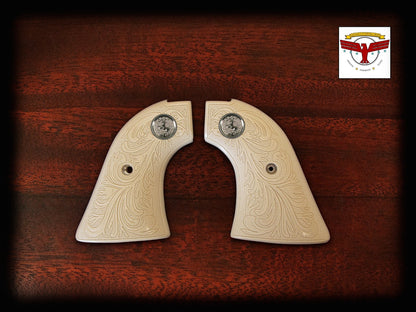 COLT FRONTIER SCOUT, .22 Cal. PEACEMAKER, .22 NEW FRONTIER ~ WHITE FLORAL GRIPS