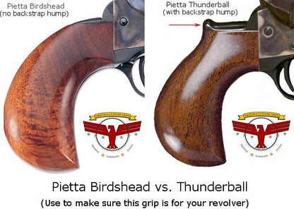 PIETTA BIRDSHEAD GRIPS Taylors & Co. 1873 ~ AGED DISTRESSED CHECKERED IVORY
