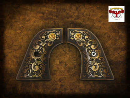 RUGER SUPER BLACKHAWK MAGNA-TUSK™ GRIPS ~ SCROLL ENGRAVED AGED IVORY