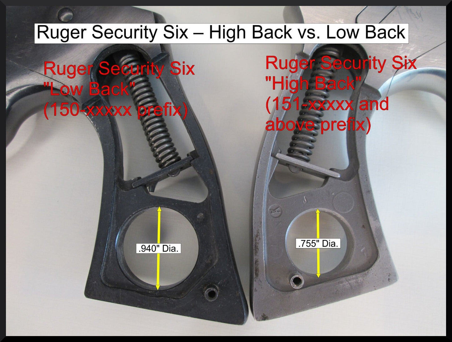 RUGER SECURITY-SIX and SERVICE-SIX 6 Magna-Tusk™ AGED IVORY GRIPS