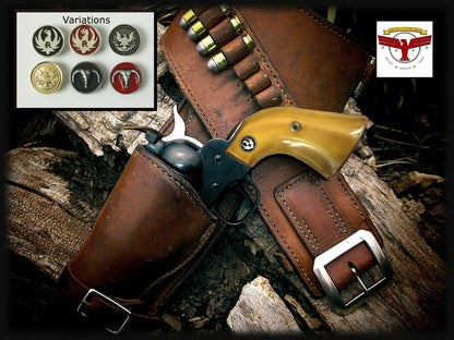 RUGER BLACKHAWK, VAQUERO, SINGLE SIX, SBH Rnd ~ Magna-Tusk™ AGED IVORY GRIPS