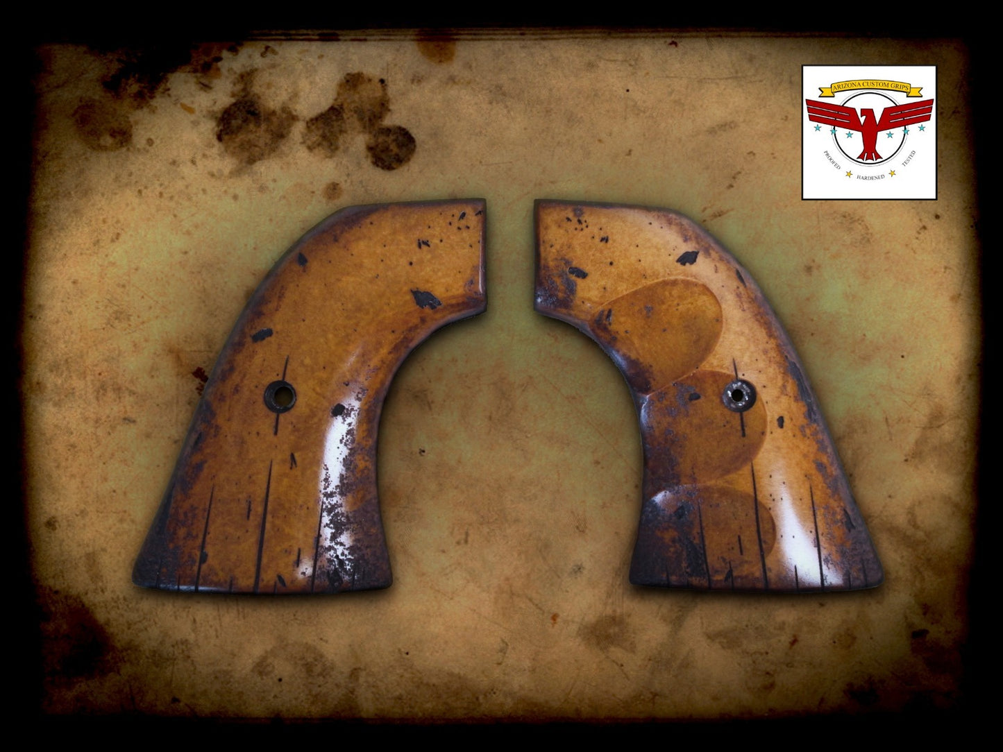 RUGER SUPER BLACKHAWK JOHN WAYNE AGED DISTRESSED IVORY GRIPS ~ MAGNA-TUSK™