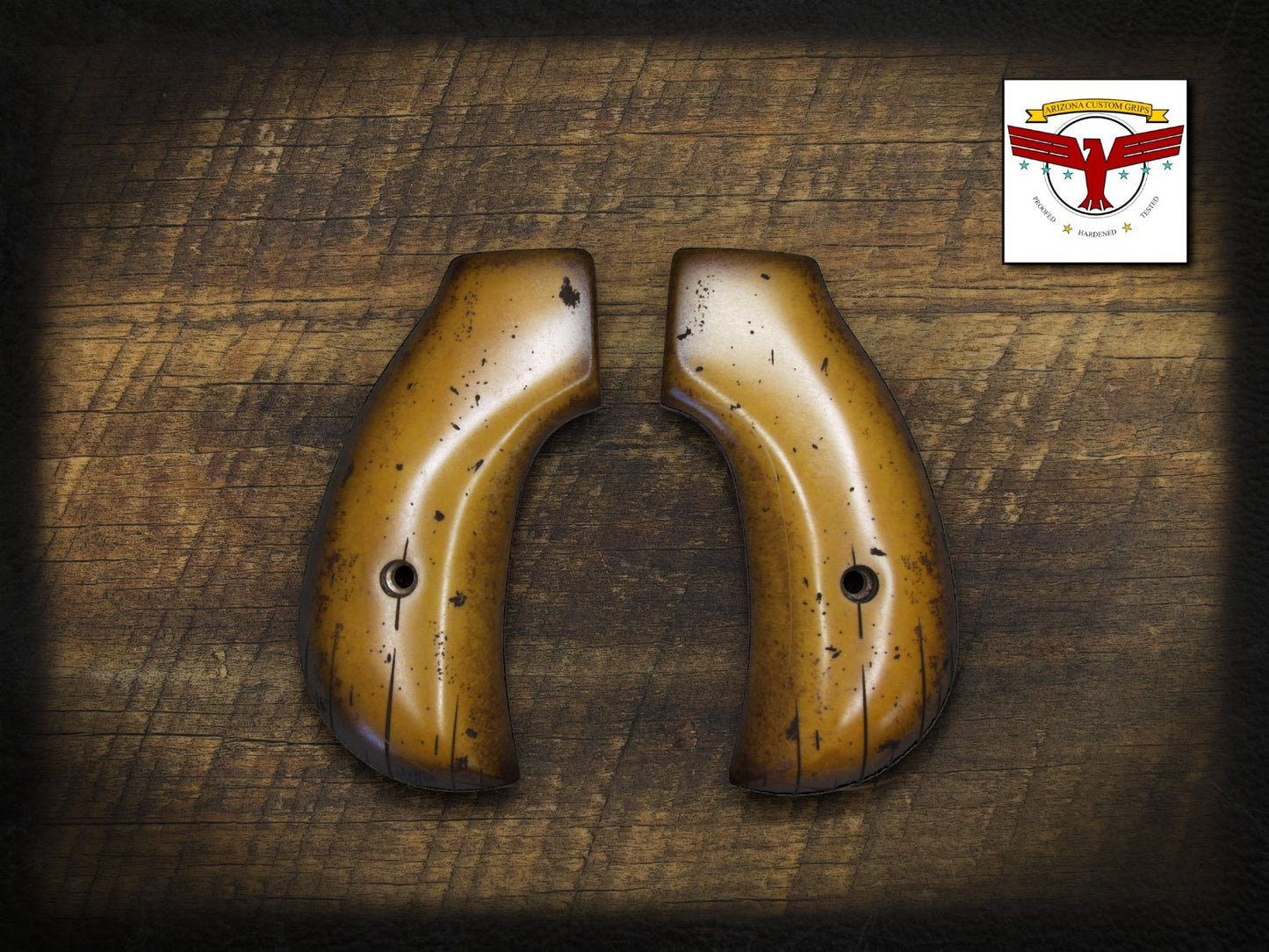 HENRY BIG BOY or GOLDEN BOY BIRDSHEAD GRIPS ~ MAGNA-TUSK™ AGED DISTRESSED IVORY