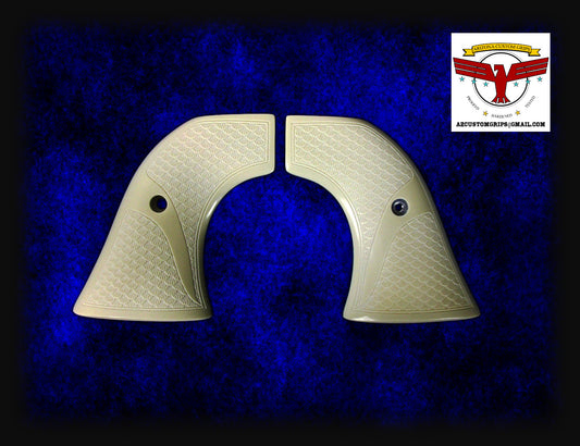 RUGER WRANGLER & SUPER WRANGLER GRIPS ~ MAGNA-TUSK™ ~ Fishscale IVORY GRIPS