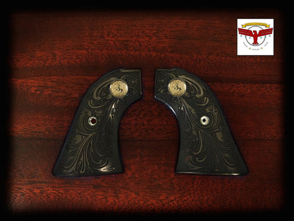 COLT FRONTIER SCOUT, .22 PEACEMAKER, .22 NEW FRONTIER GRIPS ~ BLACK IVORY FLORAL