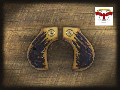 UBERTI / CIMARRON THUNDERER SAA MAGNA-TUSK™ AGED STAG GRIPS (alsoThunderstorm )