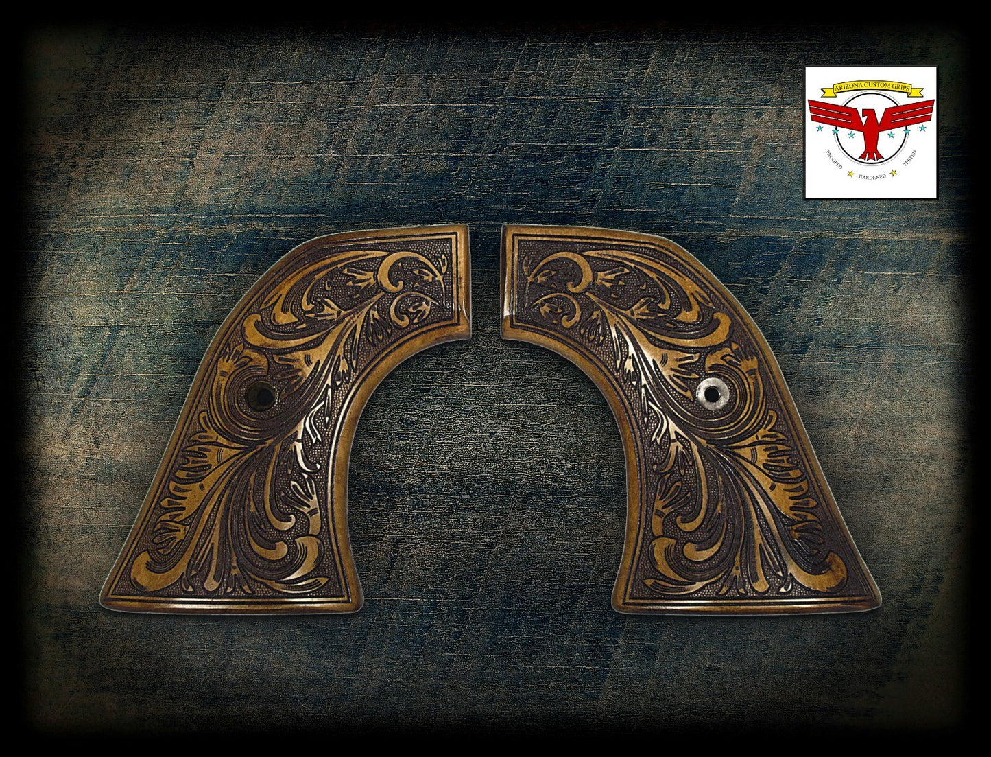 RUGER WRANGLER & SUPER WRANGLER GRIPS ~ MAGNA-TUSK™ AGED FLORAL GRIPS