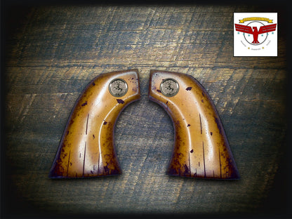 PIETTA FRONTIER, PISTOLERO, GREAT WESTERN II 2 GRIPS ~ 1P AGED DISTRESSED IVORY