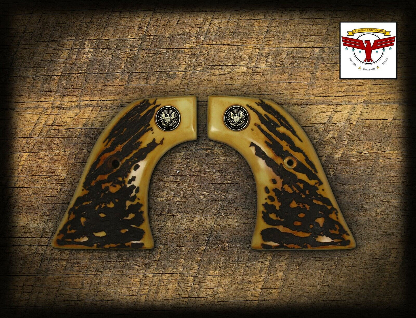 HAWES WESTERN MARSHAL ~  MAGNA-TUSK™ AGED STAG GRIPS