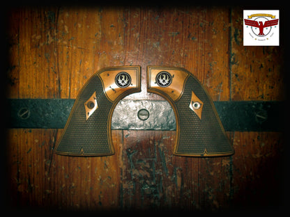 RUGER PRE-1963 MAGNA-TUSK™ BLACKHAWK & SINGLE SIX GRIPS ~  AGED DIST IVORY CHECK