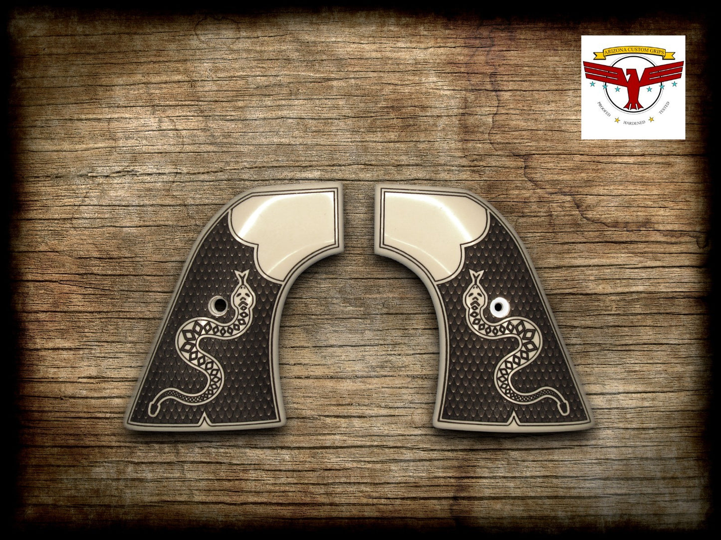 PIETTA 1860 ARMY PERCUSSION OR CARTRIDGE GUN GRIPS; 2P MAGNA-TUSK™ RATTLESNAKE