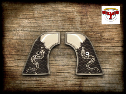 PIETTA 1860 ARMY PERCUSSION OR CARTRIDGE GUN GRIPS; 2P MAGNA-TUSK™ RATTLESNAKE