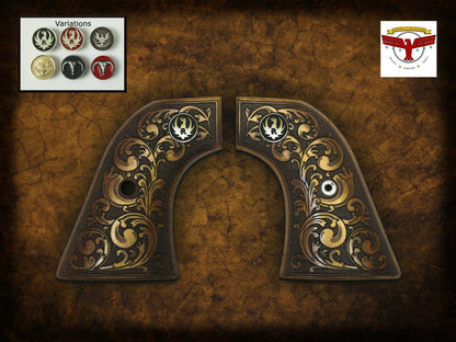 RUGER WRANGLER & SUPER WRANGLER GRIPS ~ MAGNA-TUSK™ AGED SCROLL GRIPS