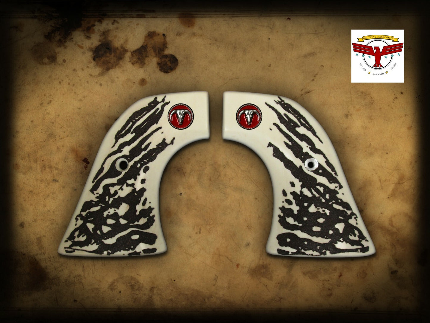RUGER WRANGLER & SUPER WRANGLER GRIPS ~ MAGNA-TUSK™ WHITE STAG GRIPS