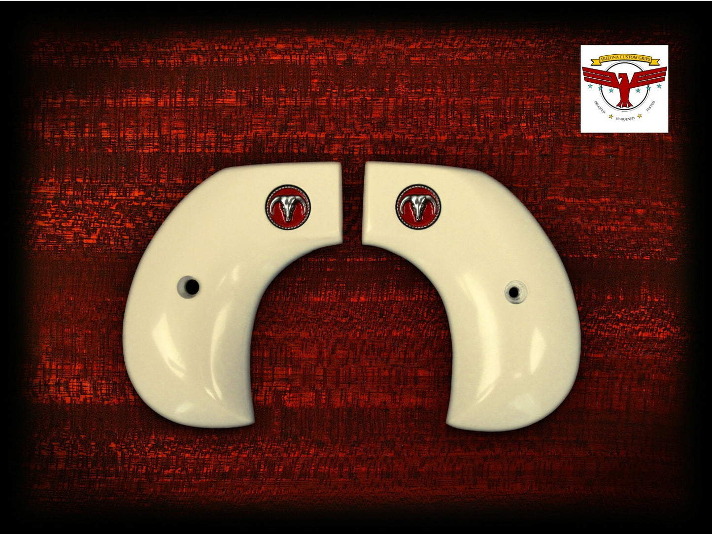 RUGER BIRDSHEAD VAQUERO, NEW VAQUERO, & WRANGLER GRIPS ~ MT WHITE IVORY QR