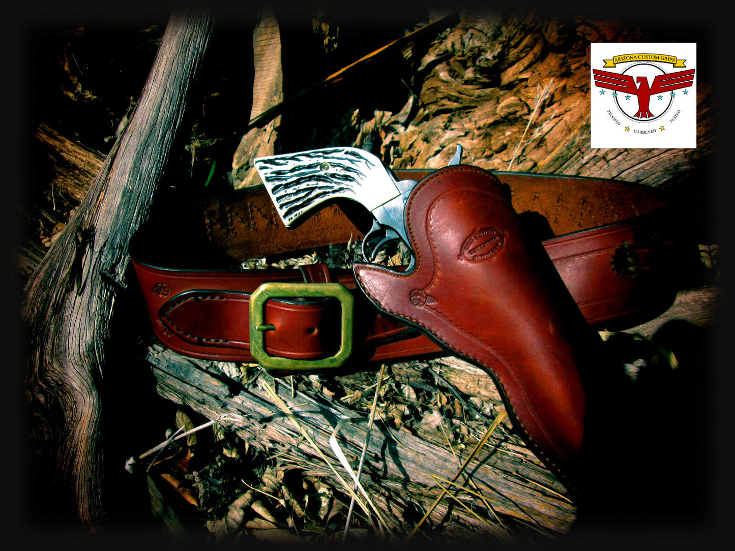COLT SAA B-WESTERN STAG GRIPS - SINGLE ACTION ARMY 1st Generation Gen
