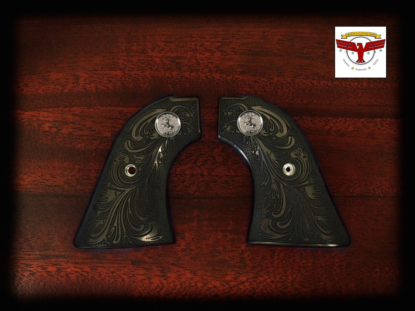 COLT FRONTIER SCOUT, .22 PEACEMAKER, .22 NEW FRONTIER GRIPS ~ BLACK IVORY FLORAL