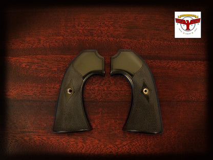 BERETTA STAMPEDE BISLEY GRIPS ~ MAGNA-TUSK™ BLACK IVORY CLASSIC CHECKERED