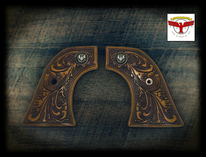 RUGER WRANGLER & SUPER WRANGLER GRIPS ~ MAGNA-TUSK™ AGED FLORAL GRIPS